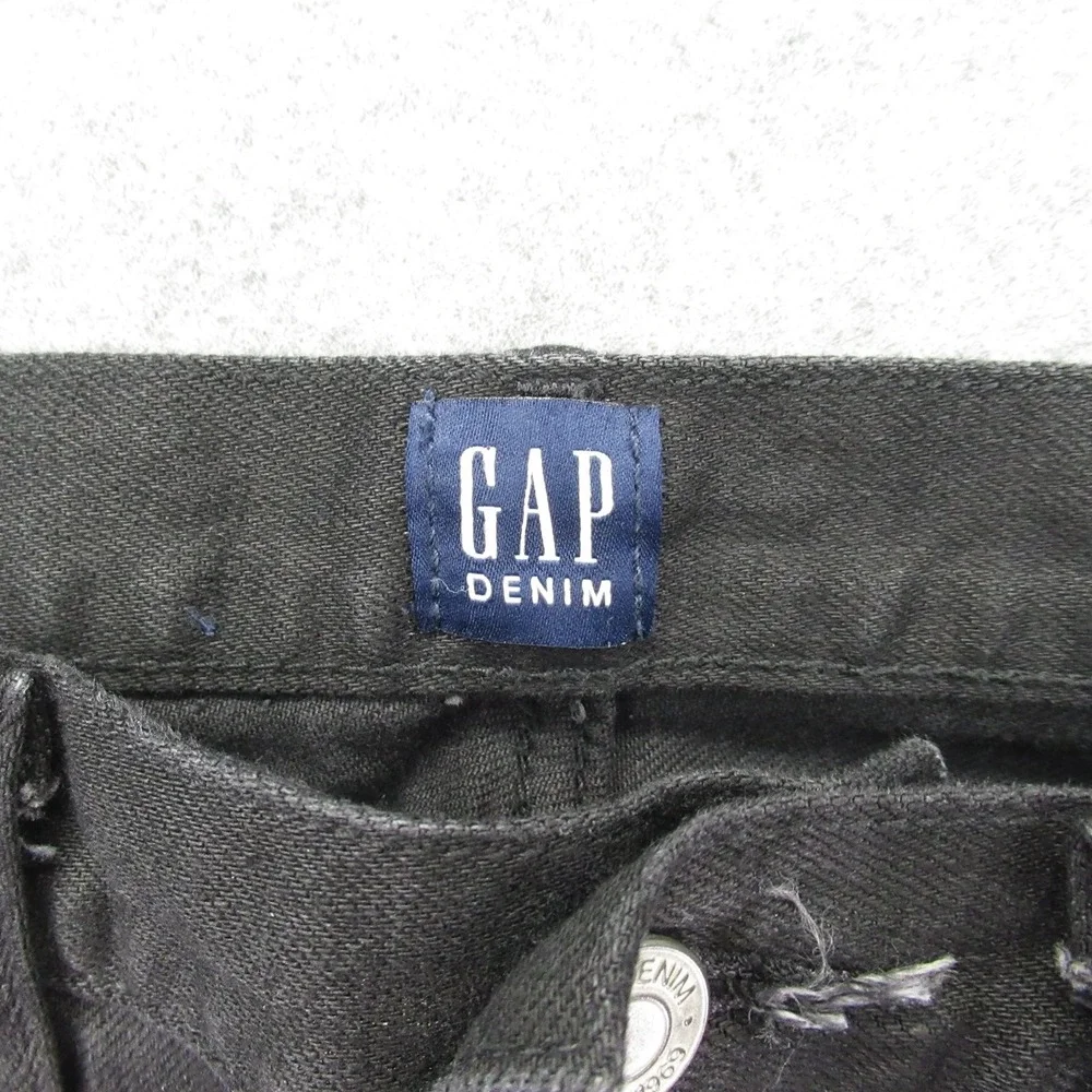 GAP Denim Men's Black Slim Jeans 31x32 Cotton Stretch‎ Button Fly